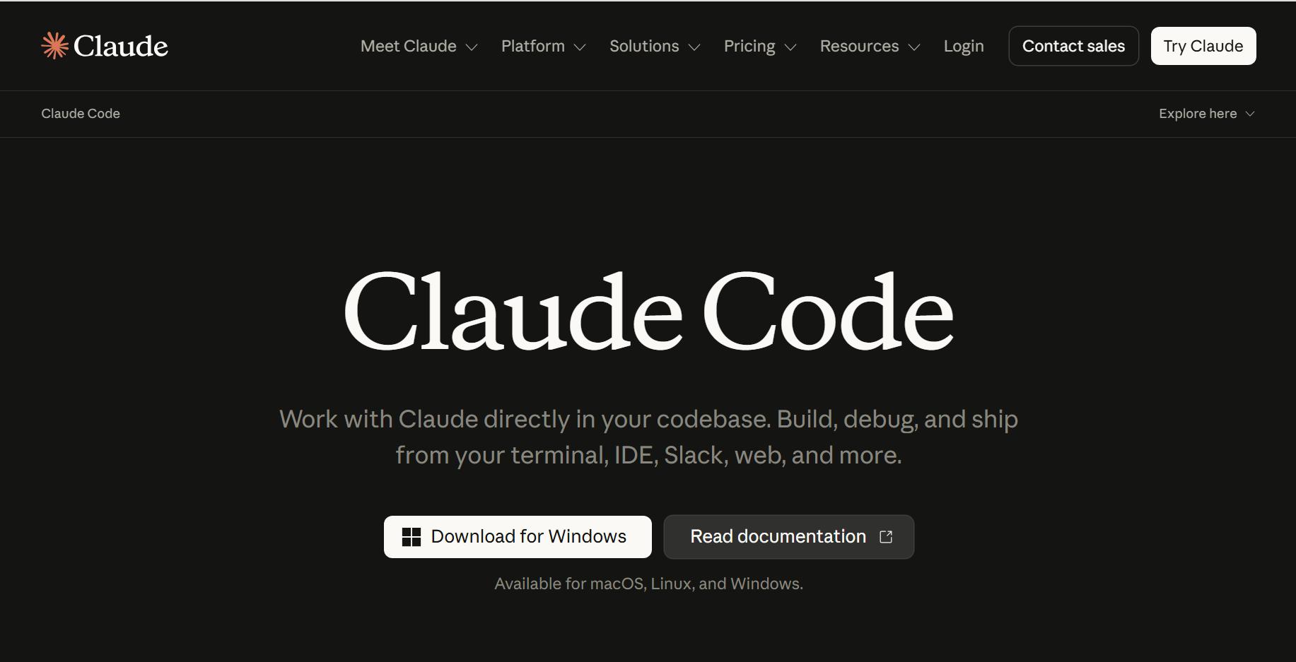 Trang tải Claude Code